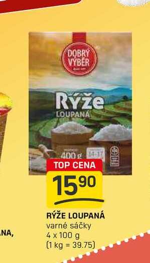 RÝŽE LOUPANÁ varné sáčky 4 x 100 g
