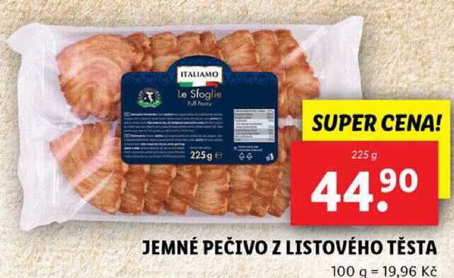 JEMNÉ PEČIVO Z LISTOVÉHO TĚSTA, 225 g