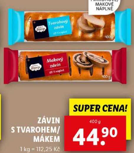 ZÁVIN S TVAROHEM/MÁKEM, 400 g