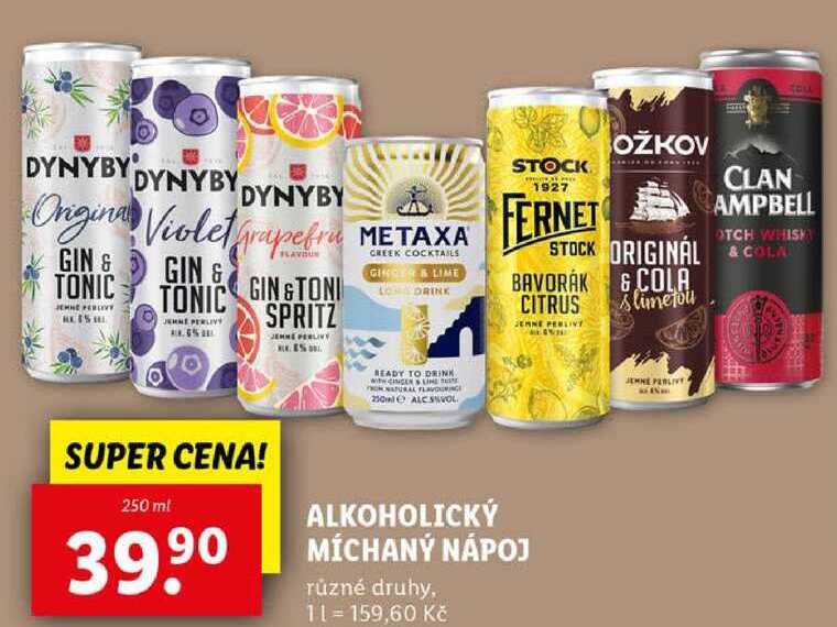 ALKOHOLICKÝ MÍCHANÝ NÁPOJ, 250 ml