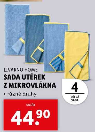 SADA UTĚREK Z MIKROVLÁKNA, 4 ks