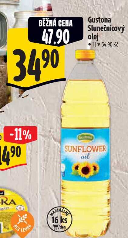  Gustona Slunečnicový  olej  1 l