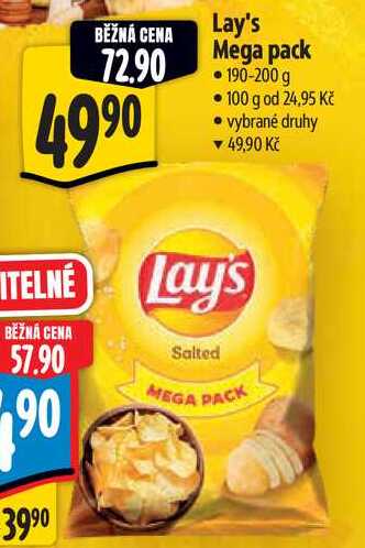 Lay's Mega pack, 190-200 g 