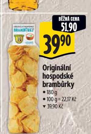   Originální hospodské brambůrky  180 g  