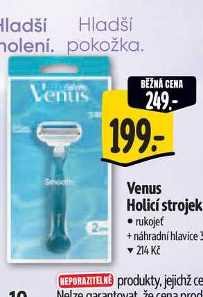Venus Holicí strojek, rukojeť + náhradní hlavice 3 