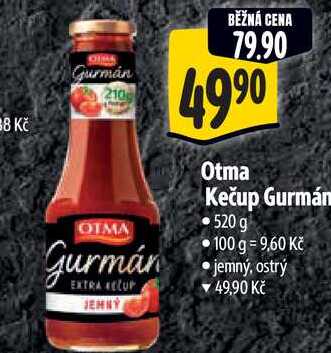 Otma Kečup Gurmán, 520 g 