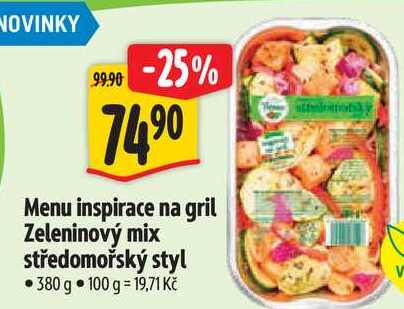 Menu inspirace na gril Zeleninový mix středomořský styl, 380 g