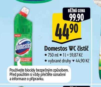   Domestos WC čistič  750 ml 