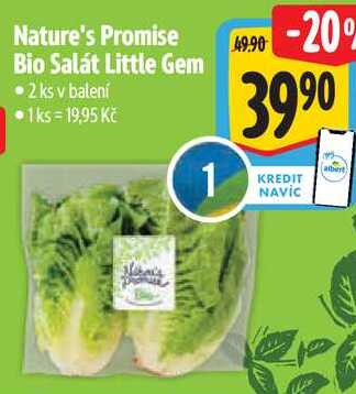 Nature's Promise Bio Salát Little Gem, 2 ks