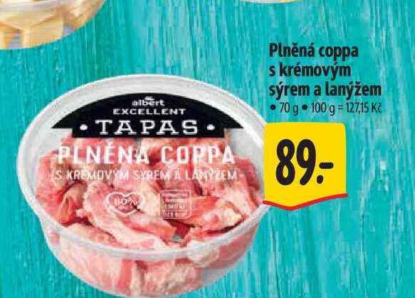   Plněná coppa s krémovým sýrem a lanýžem 70 g 
