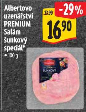 Albertovo uzenářství PREMIUM Salám šunkový speciál, 100 g