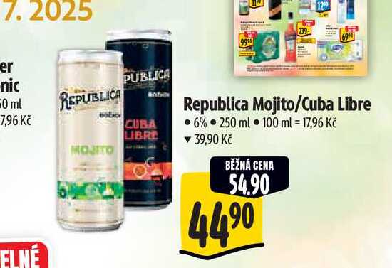  Republica Mojito/Cuba Libre  250 ml