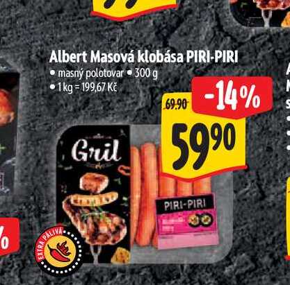   Albert Masová klobása PIRI-PIRI  300 g