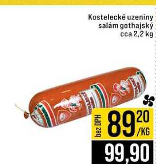 Kostelecké uzeniny salám gothajský cca 2,2 kg 1kg