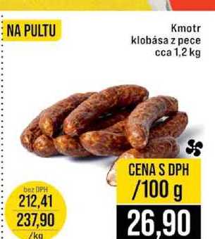 Kmotr klobása z pece cca 1,2 kg 100g