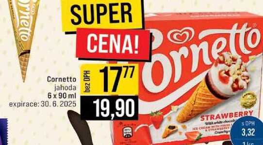 Cornetto jahoda 6 x 90 ml