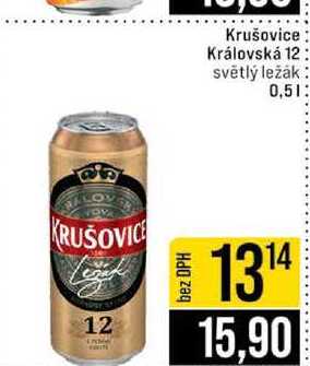 Krušovice Královská 12 světlý ležák 0,5l