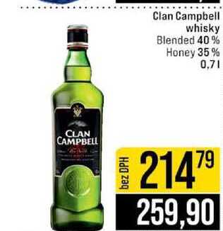 Clan Campbell whisky Blended 40% Honey 35% 0,7l
