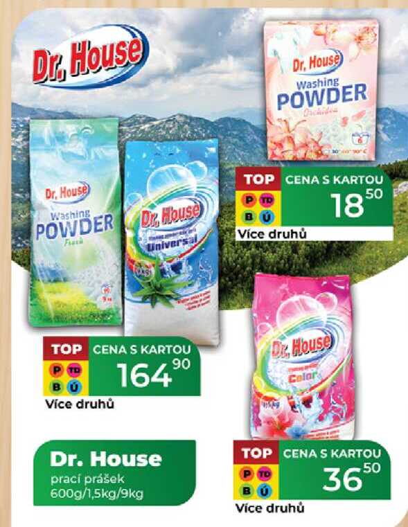 Dr. House prací prášek 600g/1,5kg/9kg 