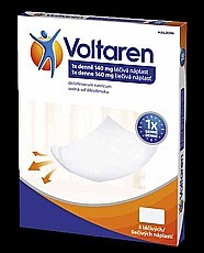 Voltaren 1× denně 140 mg léčivá náplast 5 ks Voltaren Forte 20 mg/g gel 100 g