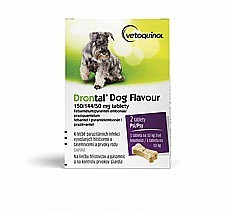 Drontal® Dog Flavour 150/144/50 mg 2 tablety