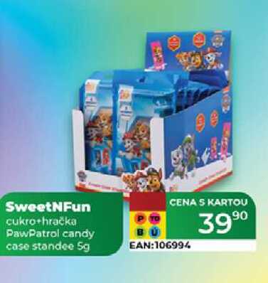 SweetNFun cukro+hračka PawPatrol candy case standee 5g  