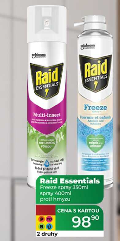 Raid Essentials Freeze spray 350ml spray 400ml proti hmyzu  
