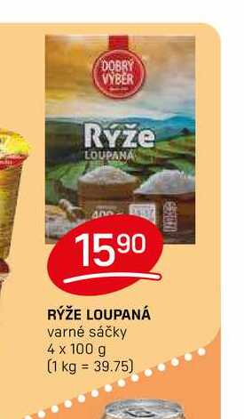 RÝŽE LOUPANÁ varné sáčky 4 x 100g