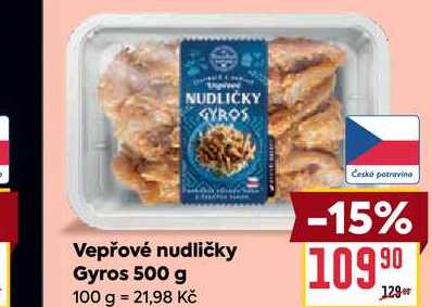 Vepřové nudličky Gyros 500 g 
