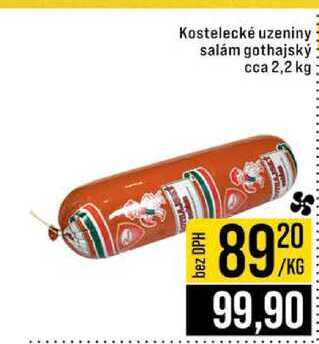 Kostelecké uzeniny salám gothajský cca 2,2 kg 1kg