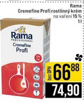 Rama Cremefine Profi rostlinný krém na vaření 15% 1l v akci