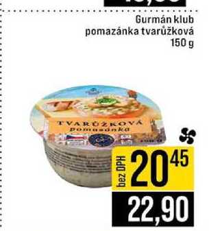 Gurmán klub pomazánka tvarůžková 150 g 