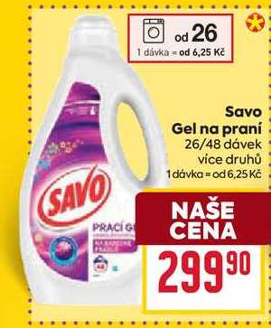 Savo Gel na praní 26/48 dávek 