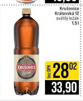 Krušovice Královská 12 světlý ležák 1,5l