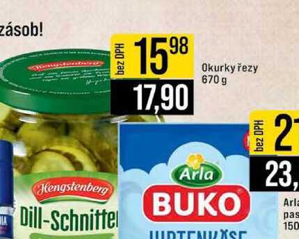 Okurky řezy 670 g 