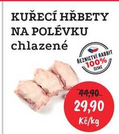 KUŘECÍ HŘBETY NA POLÉVKU chlazené 1kg 