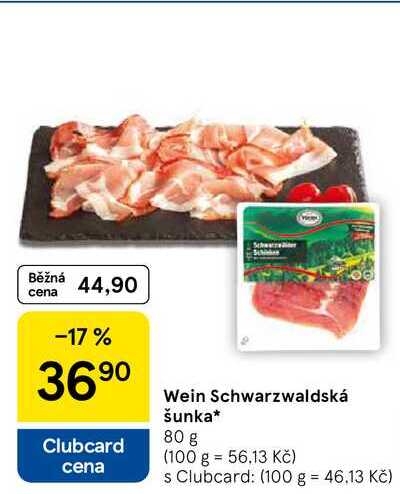 Wein Schwarzwaldská šunka, 80 g 