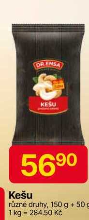 DR.ENSA Kešu různé druhy, 150 g + 50 g