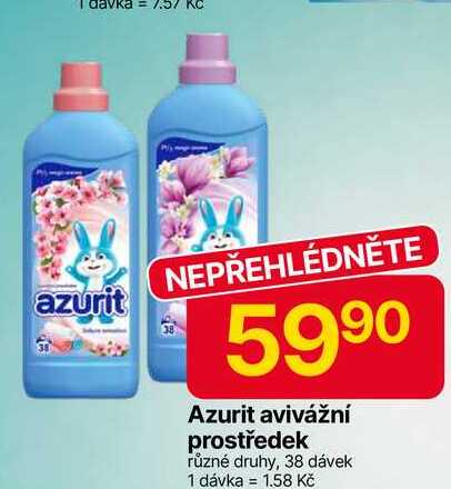 Azurit avivážní prostředek různé druhy, 38 dávek 
