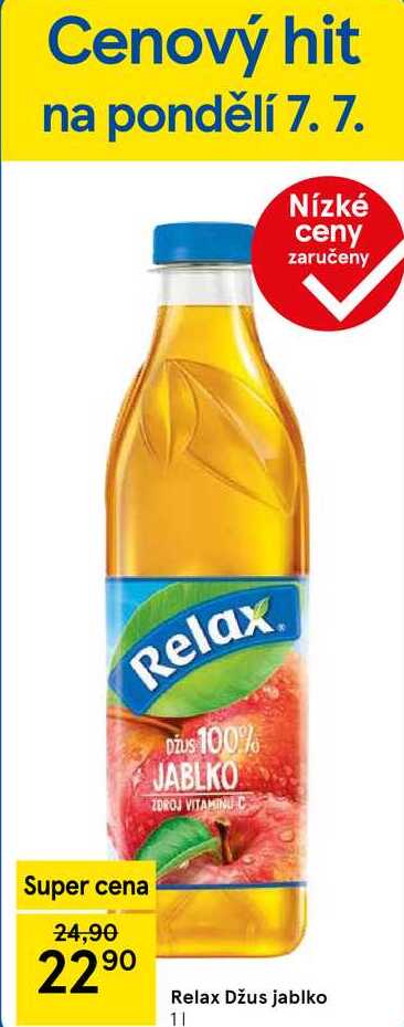 Relax Džus jablko, 1 l 