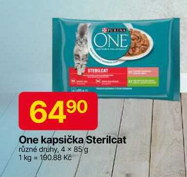 PURINA One kapsička Sterilcat různé druhy, 4 × 85 g 