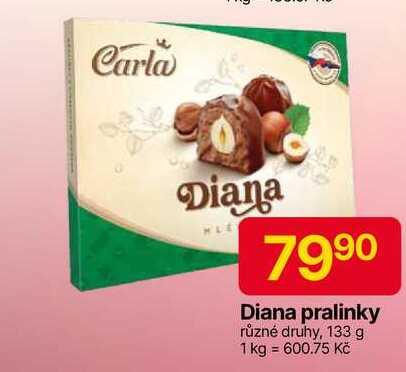 Diana pralinky různé druhy, 133 g