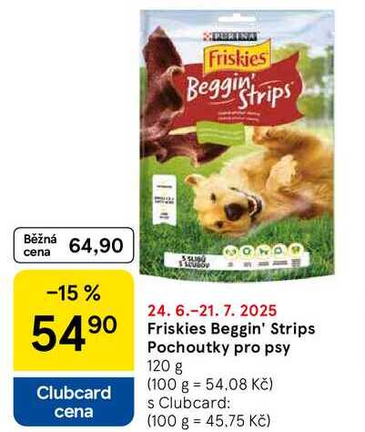 Friskies Beggin' Strips Pochoutky pro psy, 120 g