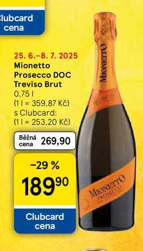 Mionetto Prosecco DOC Treviso Brut, 0.75 l