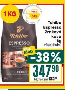 Tchibo Espresso Zrnková Káva 1kg