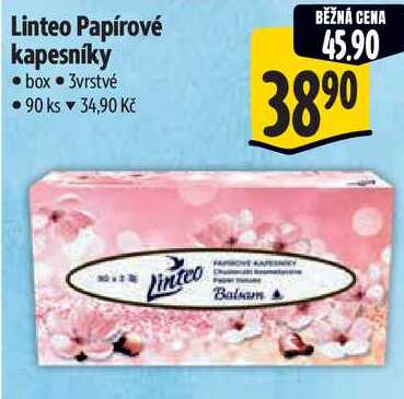 Linteo Papírové kapesníky, 90 ks