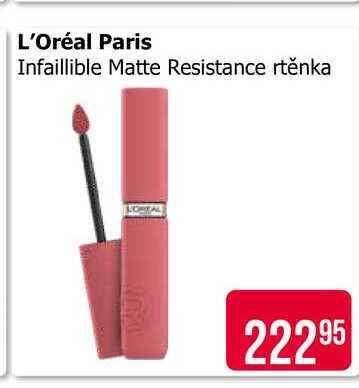 L'Oréal Paris Infaillible Matte Resistance rtěnka 