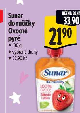 Sunar do ručičky Ovocné pyré, 100 g 