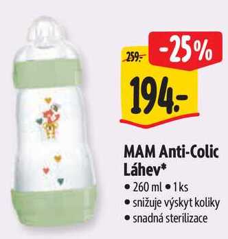 MAM Anti-Colic Láhev* 