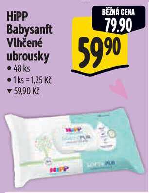 HiPP Babysanft Vlhčené ubrousky, 48 ks
